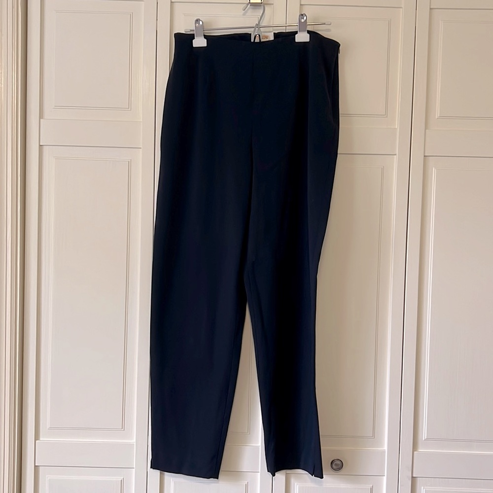 Ladies TALBOTS STRETCH NAVY DRESS PANTS SIZE size 12